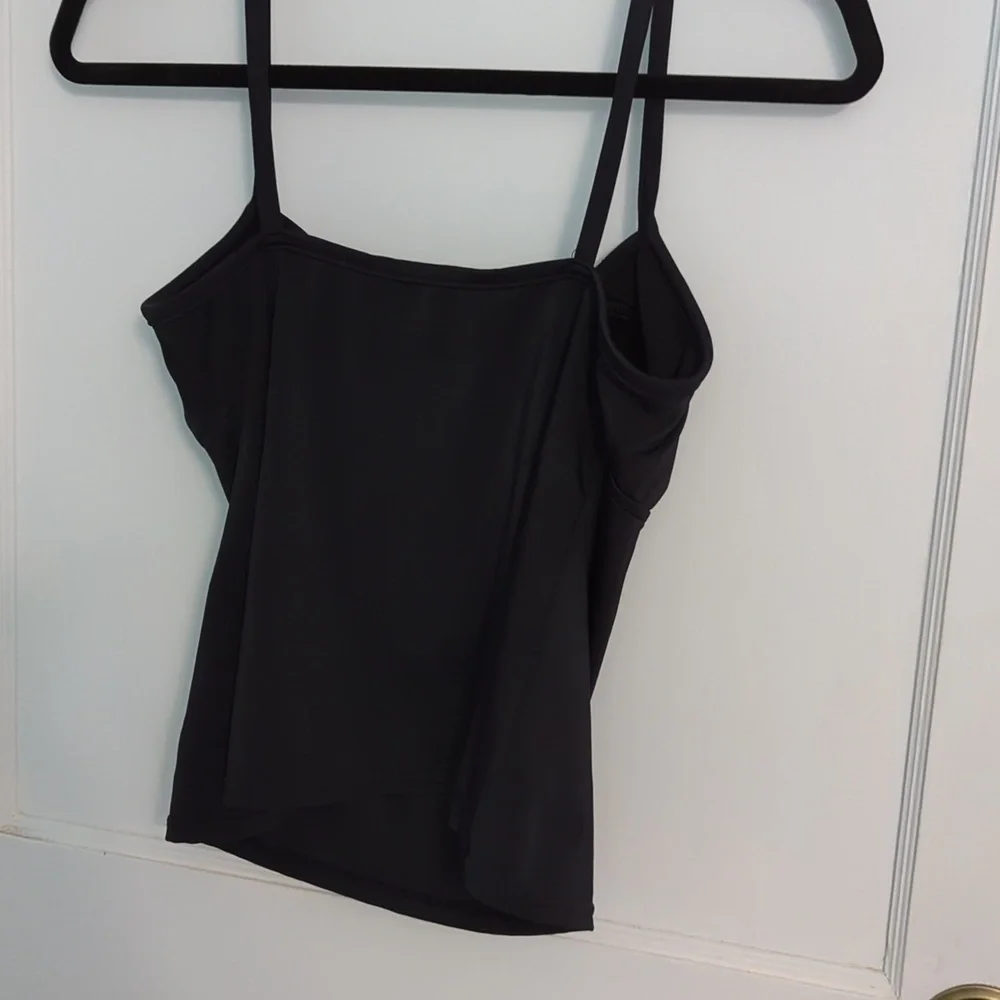 Caribbean Joe Size 10 Black Tankini Swim Suit Bikini Top